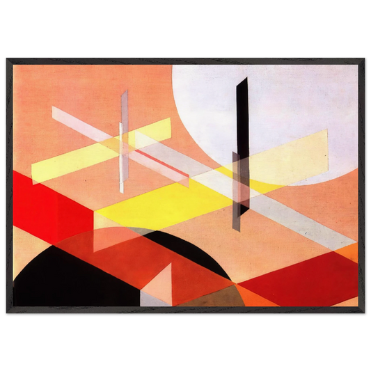Composition Z VIII - Laszlo Moholy-Nagy 70x100 cm / 28x40 inches Framed Art Print – Black Wooden Frame