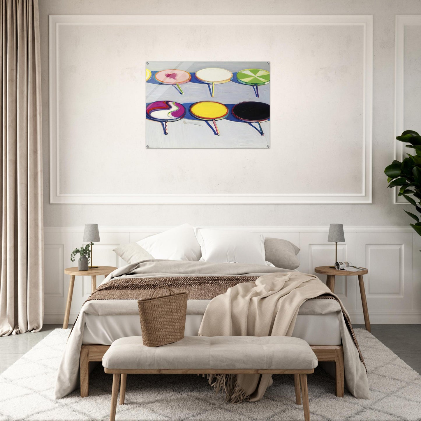 Seven Suckers - 1970 - Wayne Thiebaud Acrylic Print - 70x100 cm / 28x40″ inches