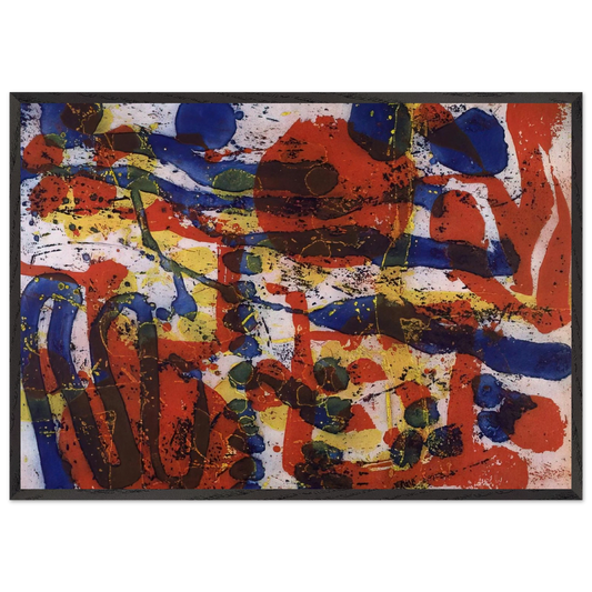 Untitled From The Brushwork Series - 1999 - Patrick Heron 70x100 cm / 28x40 inches Framed Art Print – Black Wooden Frame