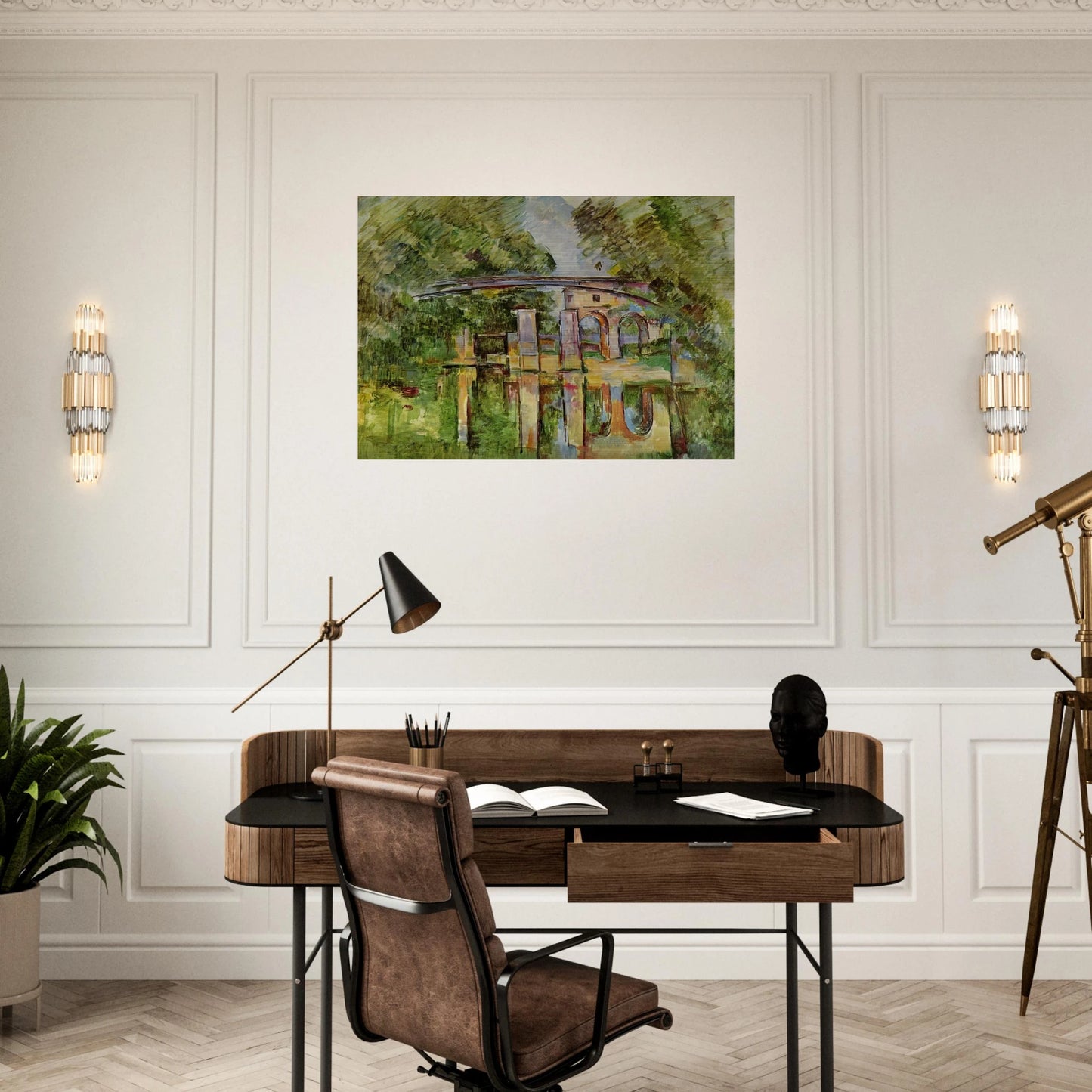 The Aqueduct and Lock - Paul Cézanne Brushed Aluminum Print - 70x100 cm / 28x40 inches | Paul Cézanne Aluminum Print | Paul Cézanne Prints