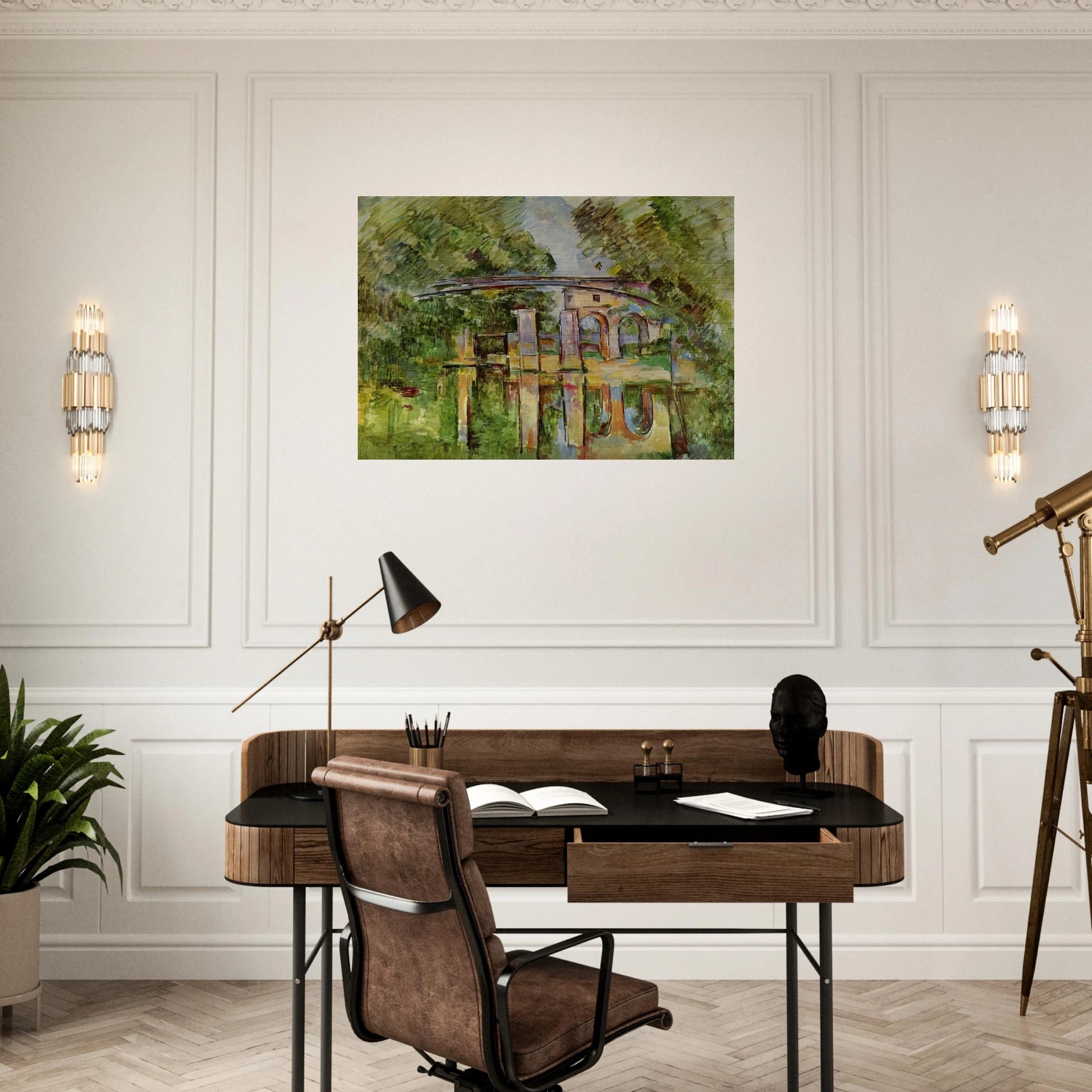 The Aqueduct and Lock - Paul Cézanne Brushed Aluminum Print - 70x100 cm / 28x40 inches | Paul Cézanne Aluminum Print | Paul Cézanne Prints