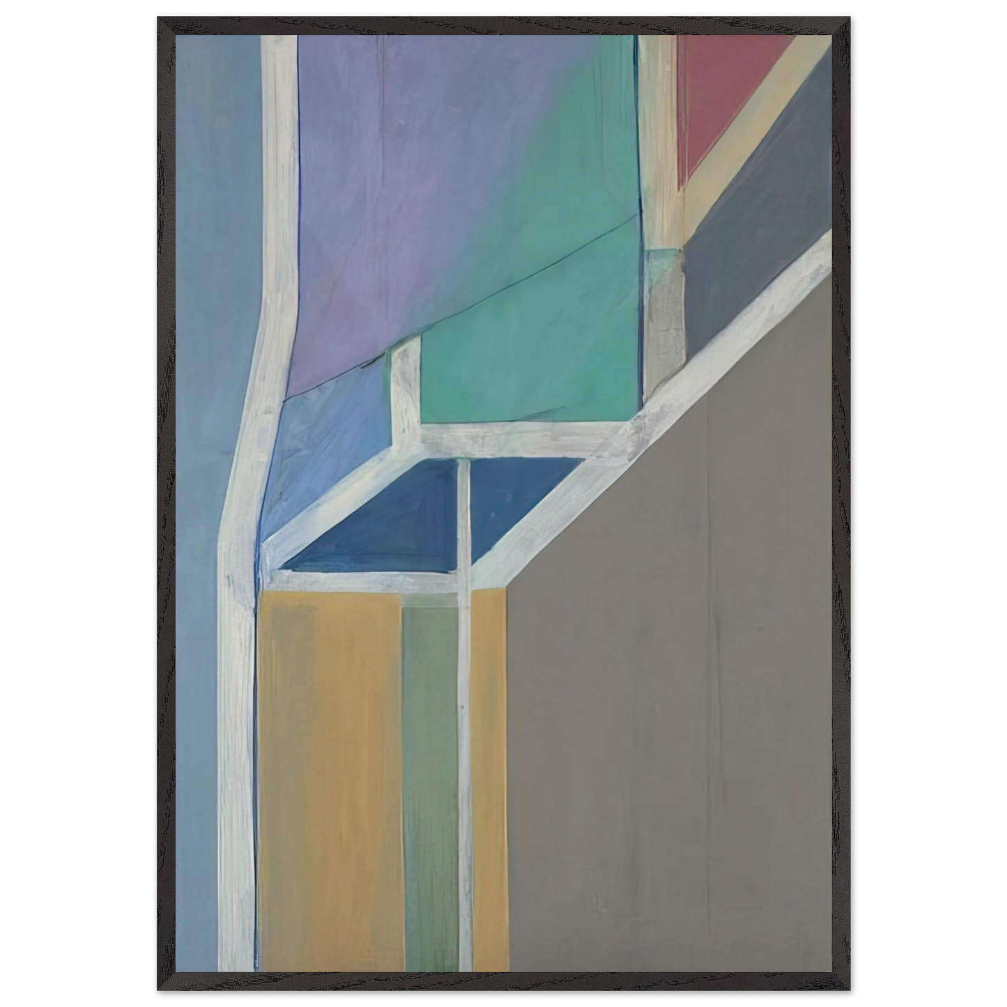 Ocean Park 19 - Richard Diebenkorn 70x100 cm / 28x40 inches Framed Art Print – Black Wooden Frame