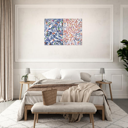 Blanc - Tachisme - Simon Hantai Acrylic Print - 70x100 cm / 28x40″ inches