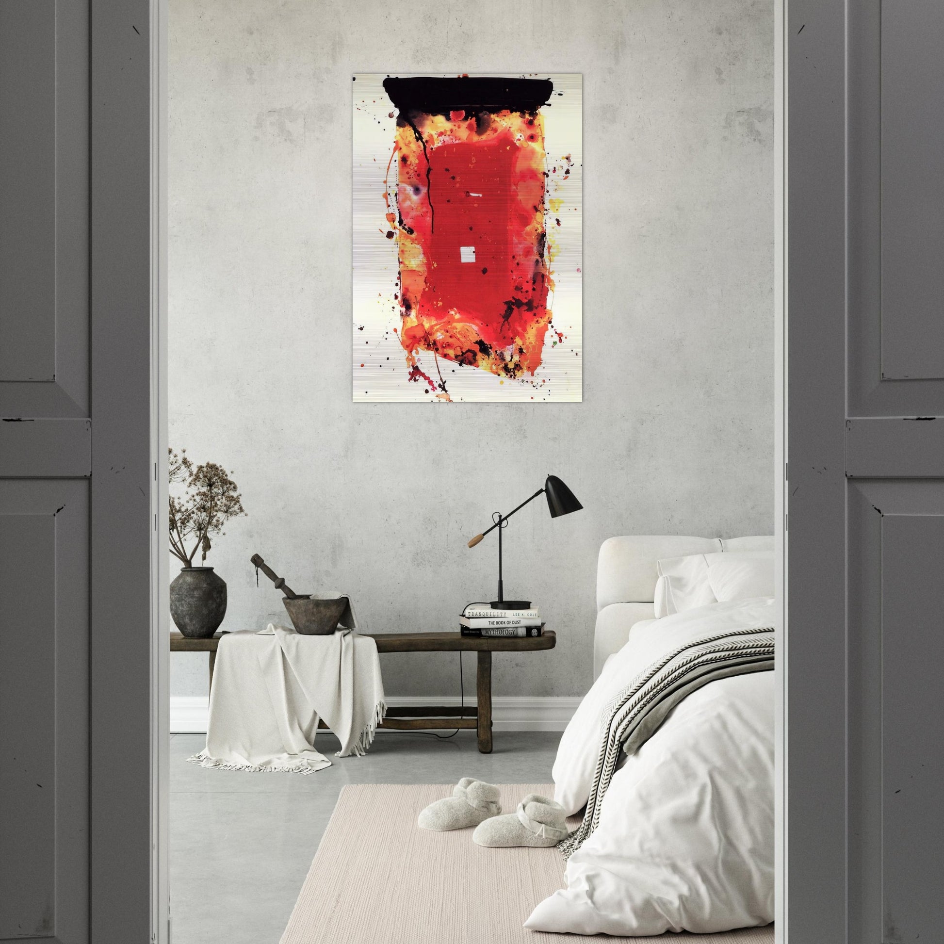 Flash Point - Sam Francis Brushed Aluminum Print - 70x100 cm / 28x40 inches | Sam Francis Aluminum Print | Sam Francis Prints