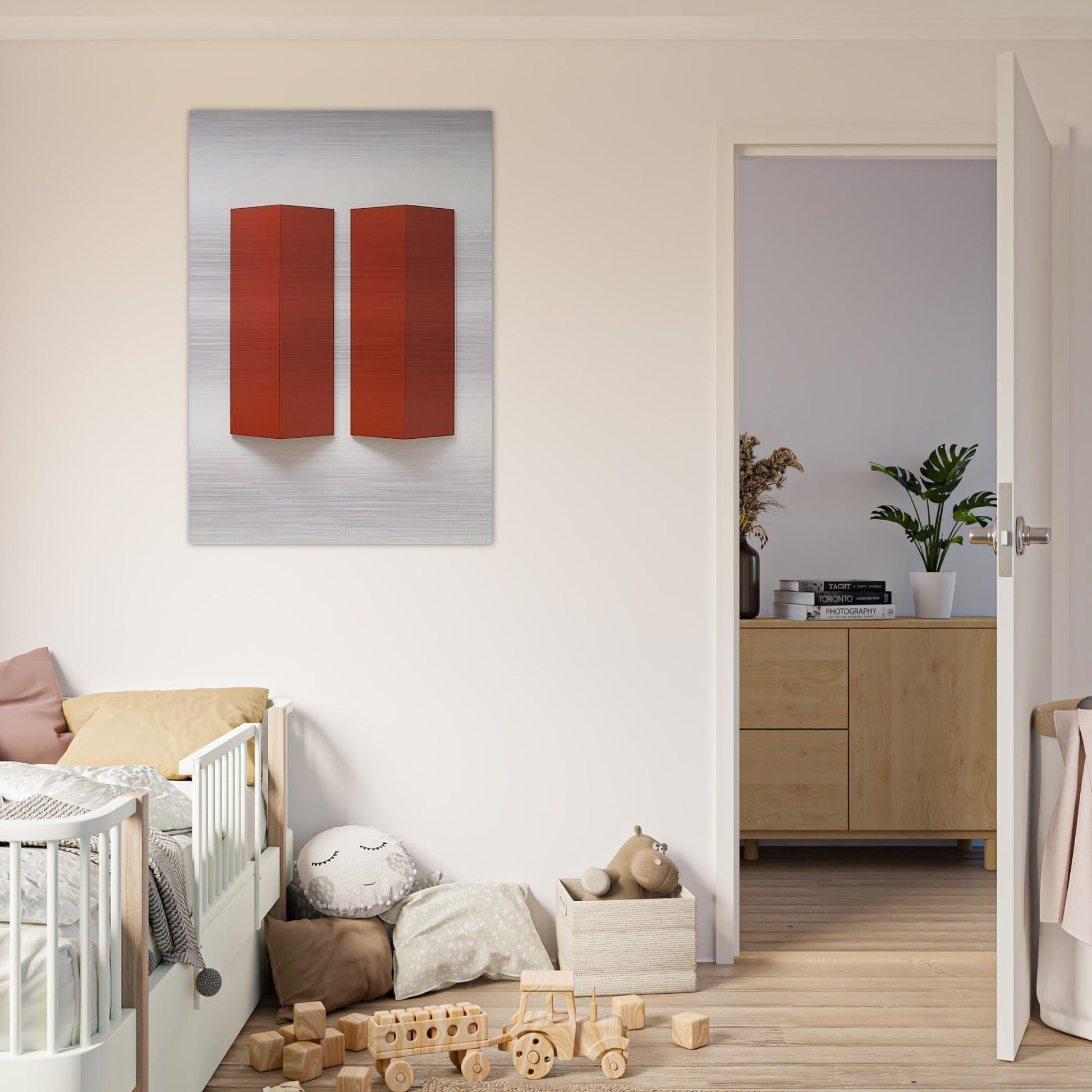 Relief, Series B - 1967 - Charlotte Posenenske Brushed Aluminum Print - 70x100 cm / 28x40 inches | Charlotte Posenenske Aluminum Print | Charlotte Posenenske Prints