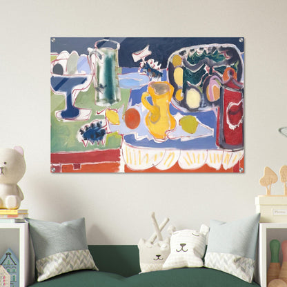 The Long Table with Fruit - 1949 - Patrick Heron Acrylic Print - 70x100 cm / 28x40″ inches