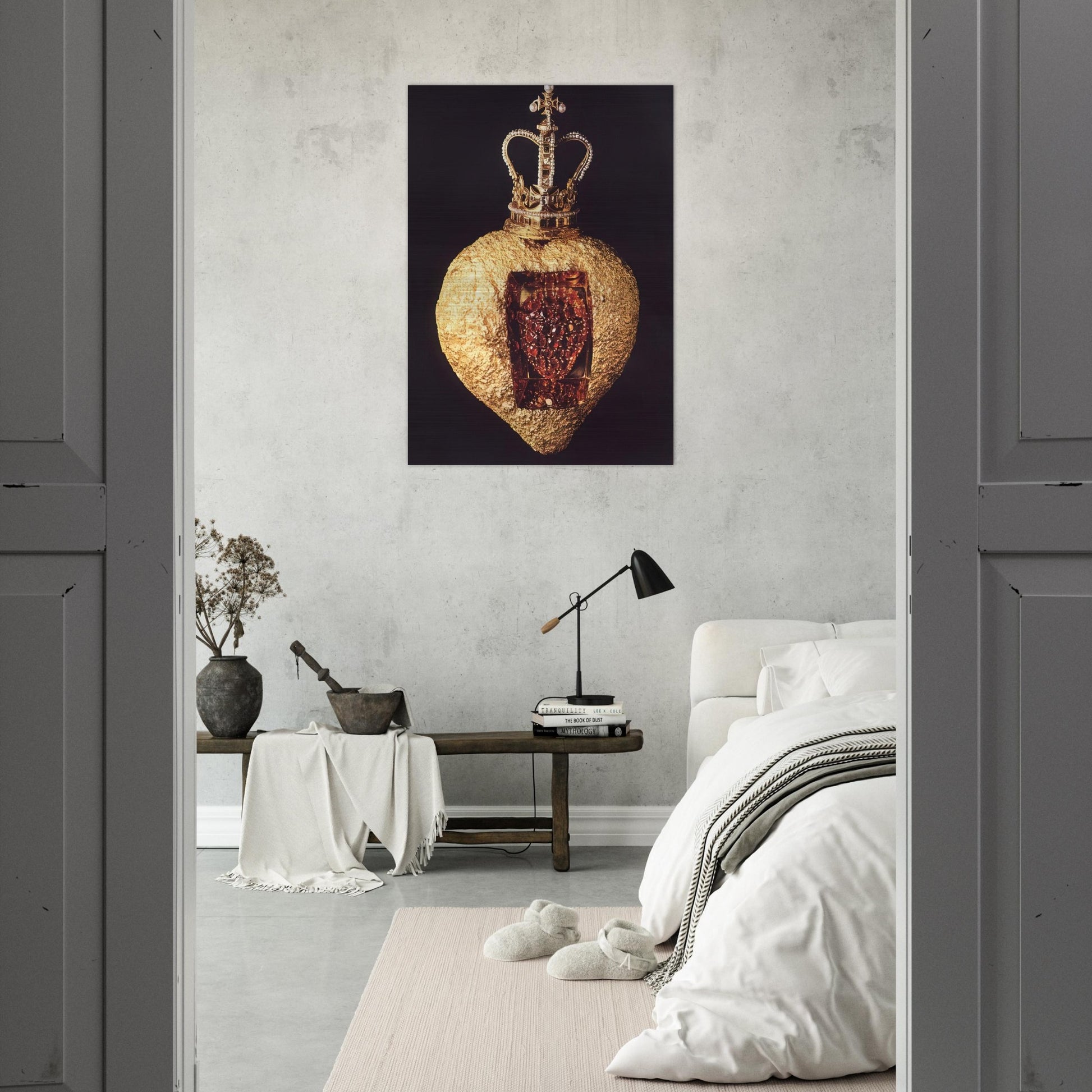 THE ROYAL HEART - Salvador Dali Brushed Aluminum Print - 70x100 cm / 28x40 inches | Salvador Dali Aluminum Print | Salvador Dali Prints