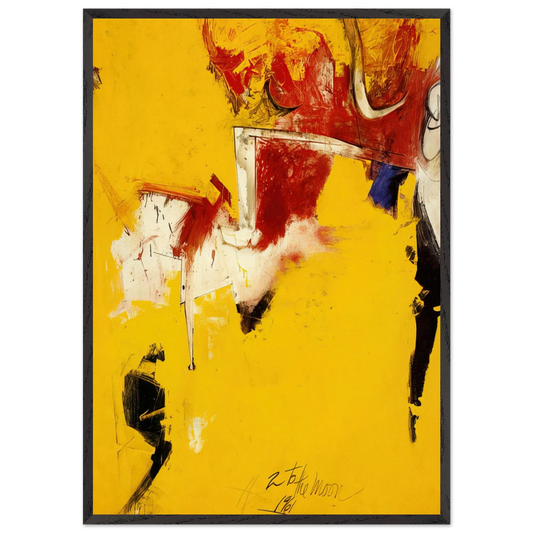2 to the Moon - 1961 - Hassel Smith 70x100 cm / 28x40 inches Framed Art Print – Black Wooden Frame