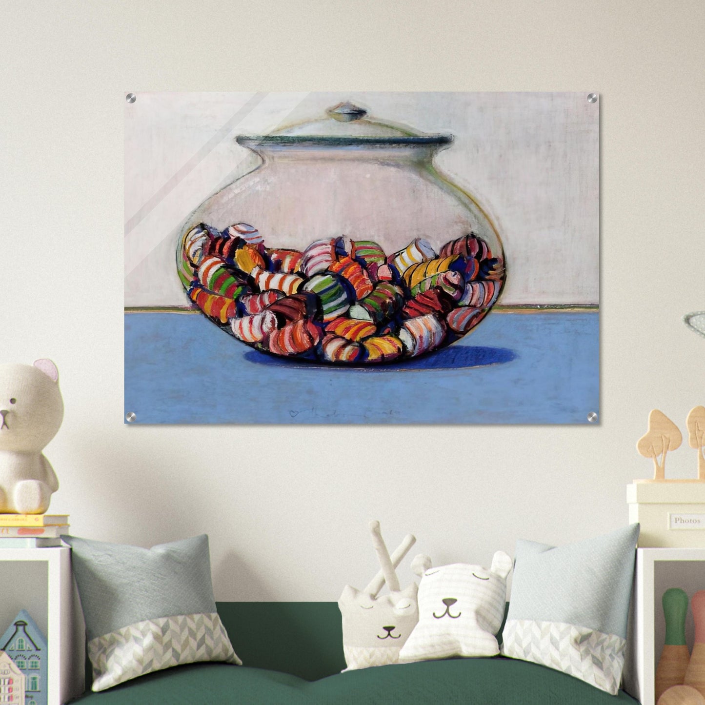 Glassed Candy - 1969 - Wayne Thiebaud Acrylic Print - 70x100 cm / 28x40″ inches | Wayne Thiebaud Wall Art | Wayne Thiebaud Prints