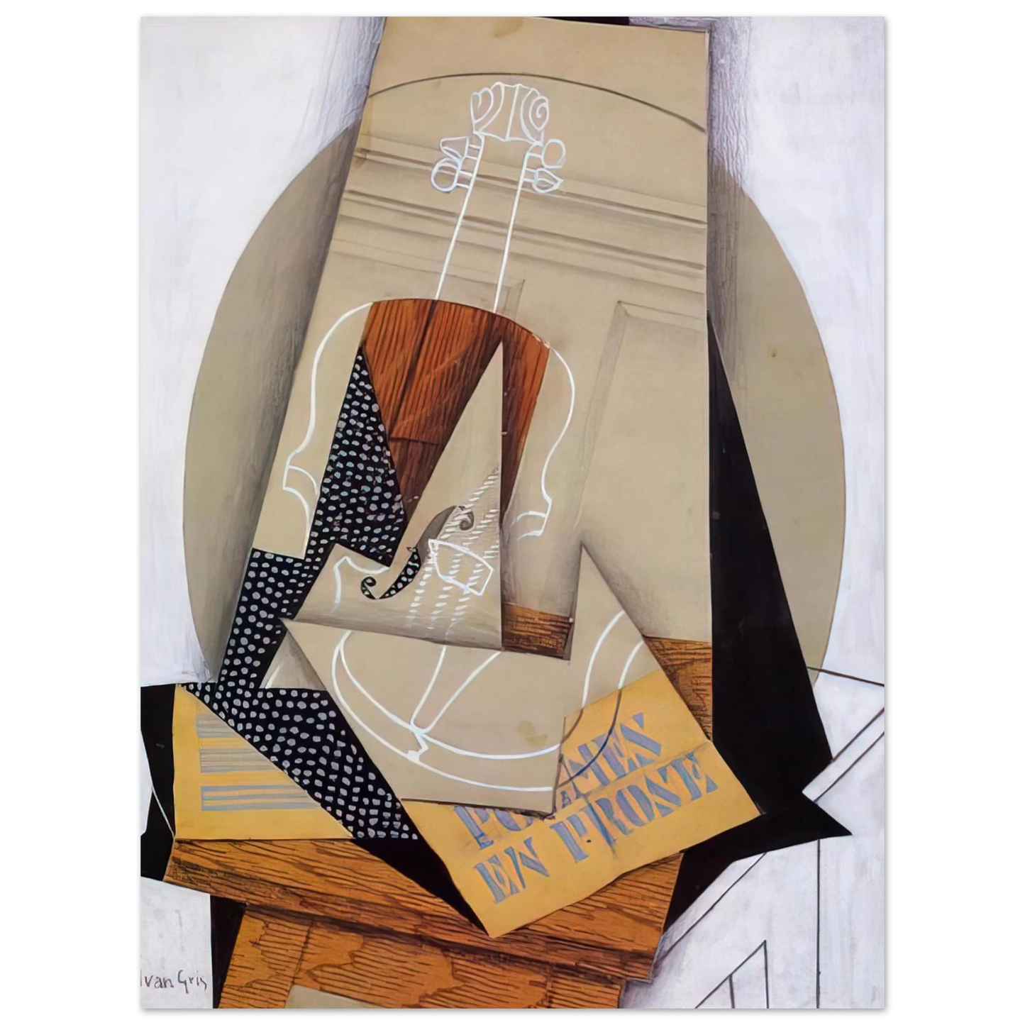 Juan Gris - COMPOSITION WITH VIOLIN  75x100 cm / 30x40inches Fine Art Poster