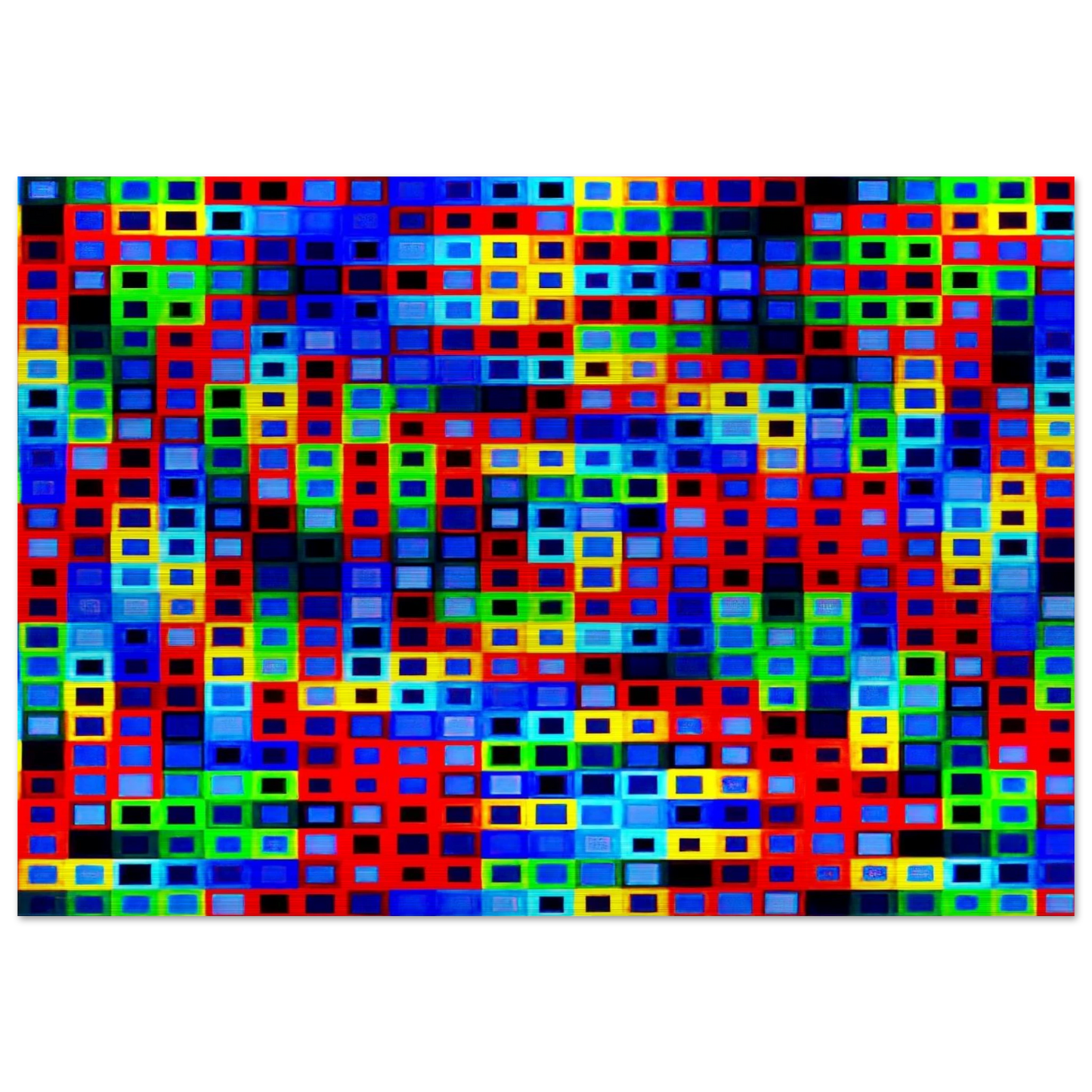 Orion-K - 1972 - Victor Vasarely Brushed Aluminum Print - 70x100 cm / 28x40 inches | Victor Vasarely Aluminum Print | Victor Vasarely Prints