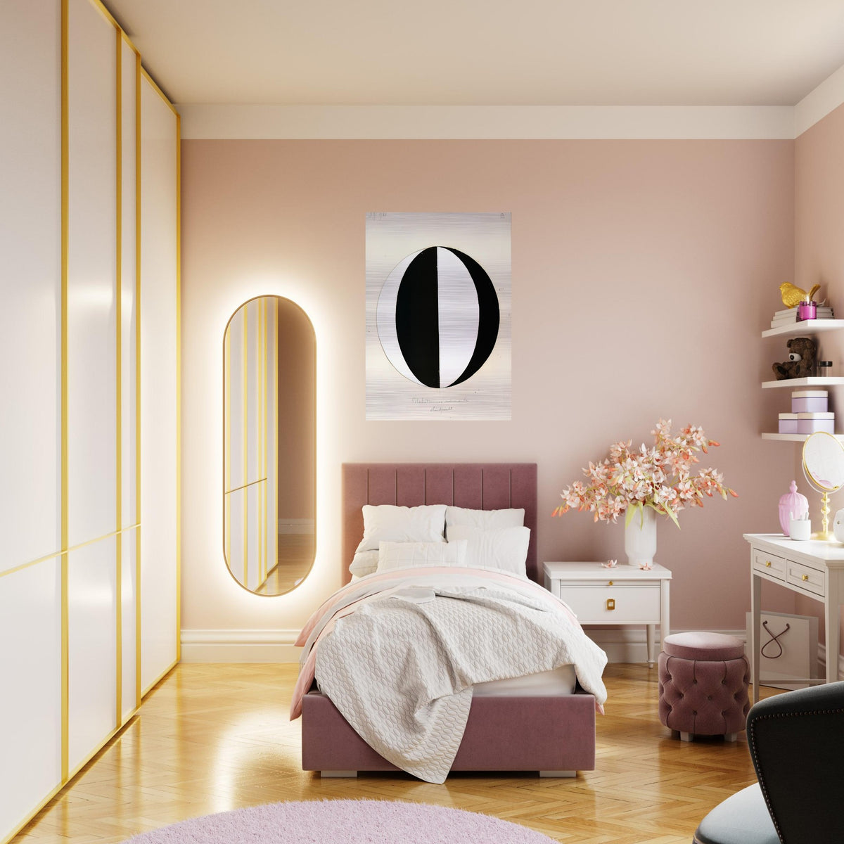 THE MAHATMAS PRESENT STANDING POINT SERIES II NO 2A 1920 - Hilma af Klint Brushed Aluminum Print - 70x100 cm / 28x40 inches | Hilma af Klint Aluminum Print | Hilma af Klint Prints
