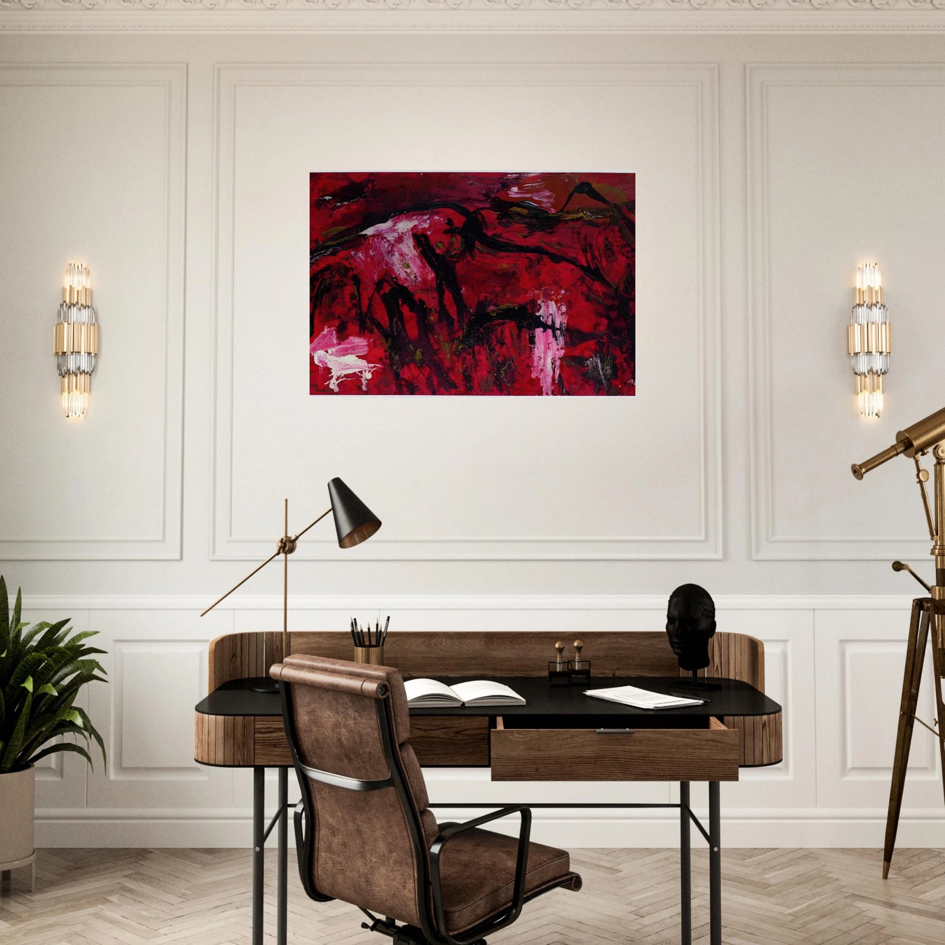 Libusa - 1995 - Emil Schumacher Brushed Aluminum Print - 70x100 cm / 28x40 inches | Emil Schumacher Aluminum Print | Emil Schumacher Prints