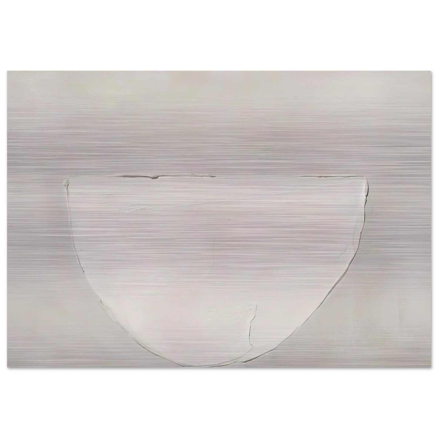 Bowl White on Grey - 1962 - William Scott Brushed Aluminum Print - 70x100 cm / 28x40 inches | William Scott Aluminum Print | William Scott Prints