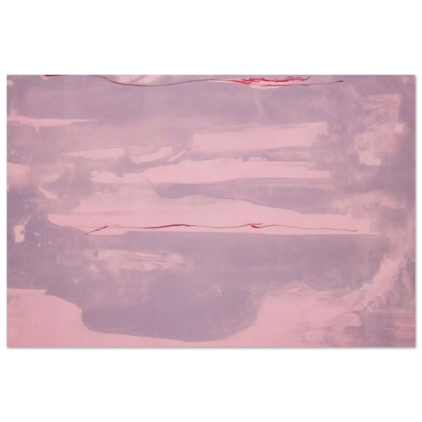 Helen Frankenthaler - Dream Walk - 1977 Wall art - 45x60 cm / 18x24 inches - Premium Wooden Framed Poster With Fine Art Paper-canvas - White frame