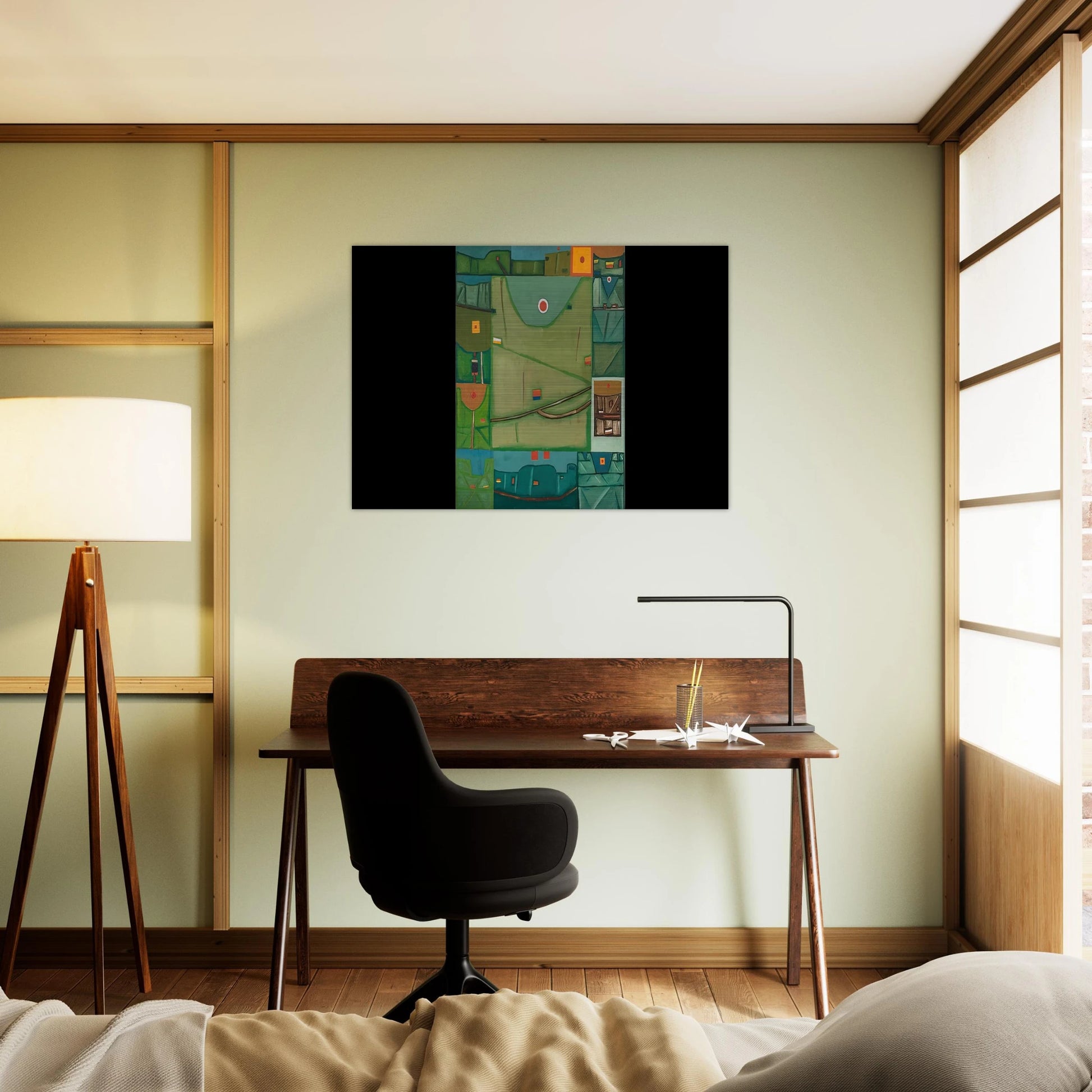 SUNRISE IN BIESZCZADY SUNRISE IN THE MOUNTAINS 1963 - Jerzy Nowosielski Brushed Aluminum Print - 70x100 cm / 28x40 inches | Jerzy Nowosielski Aluminum Print | Jerzy Nowosielski Prints