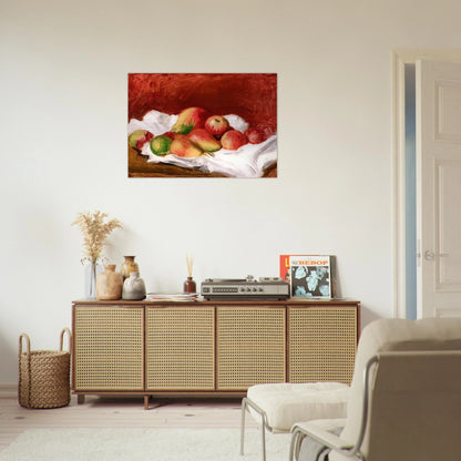 Pears and Apples - Pierre-Auguste Renoir Brushed Aluminum Print - 70x100 cm / 28x40 inches | Pierre-Auguste Renoir Aluminum Print | Pierre-Auguste Renoir Prints