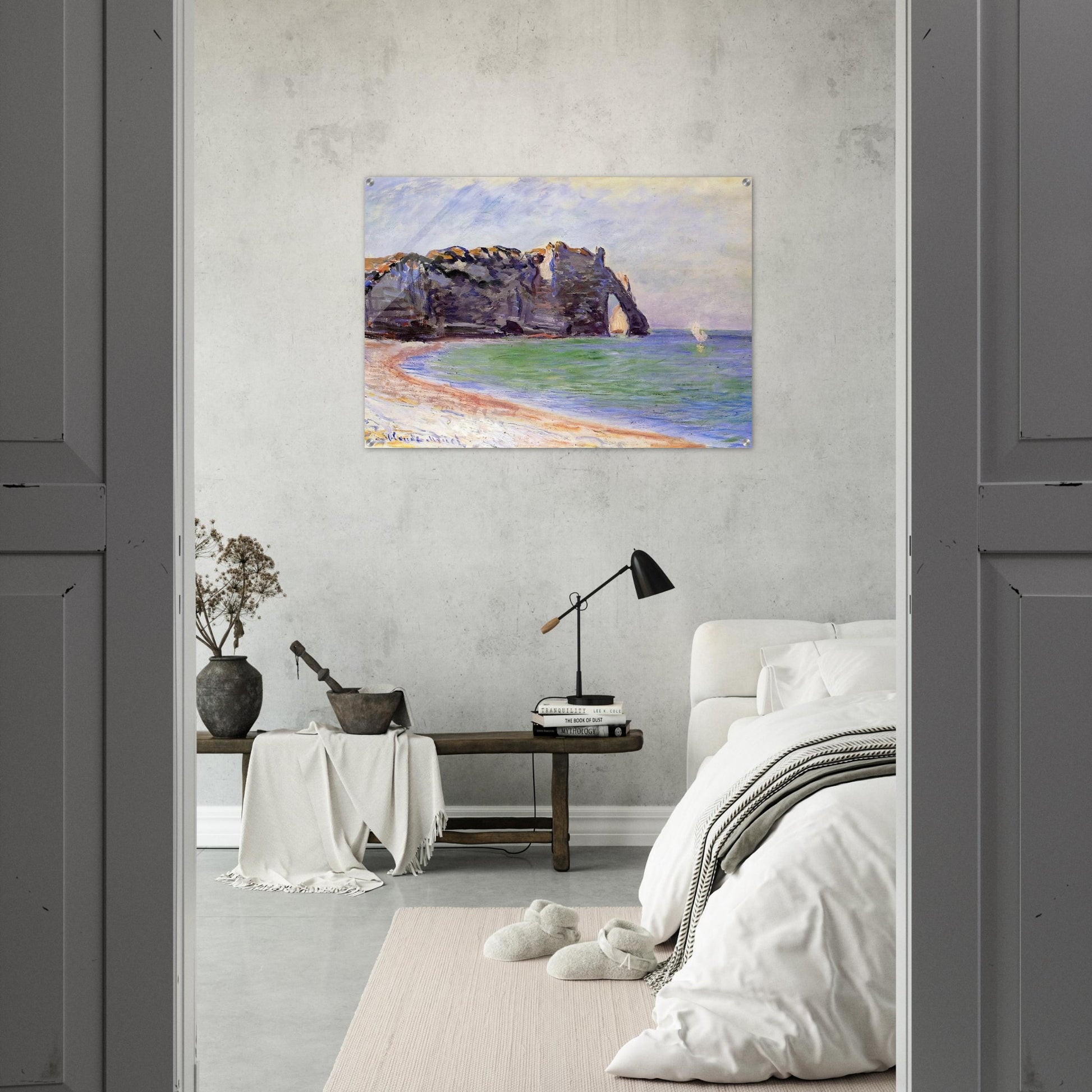 The Manneport, Etretat, the Porte d'Aval - claude monet Acrylic Print - 70x100 cm / 28x40″ inches