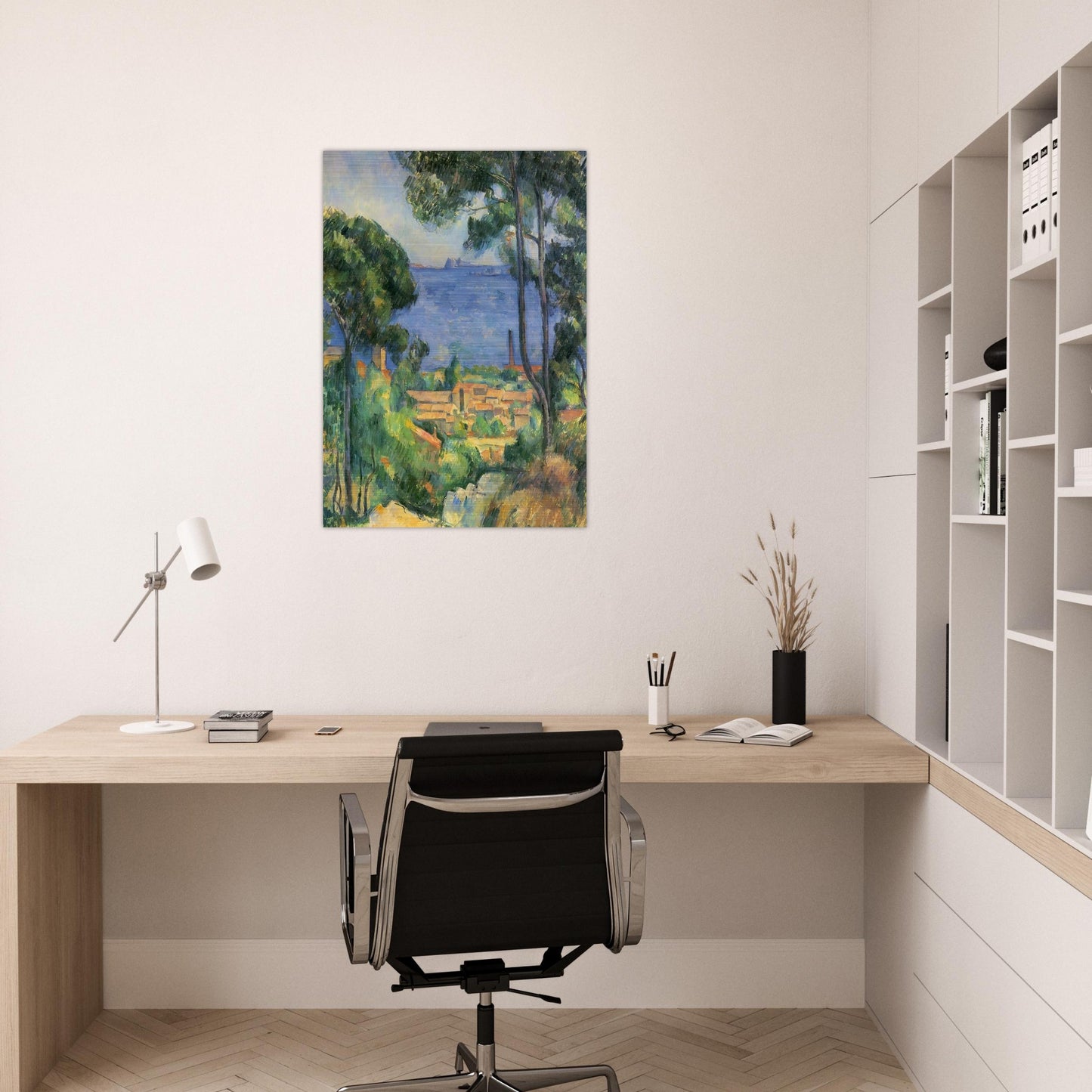 View of L'Estaque and Chateaux d'If - Paul Cézanne Brushed Aluminum Print - 70x100 cm / 28x40 inches | Paul Cézanne Aluminum Print | Paul Cézanne Prints