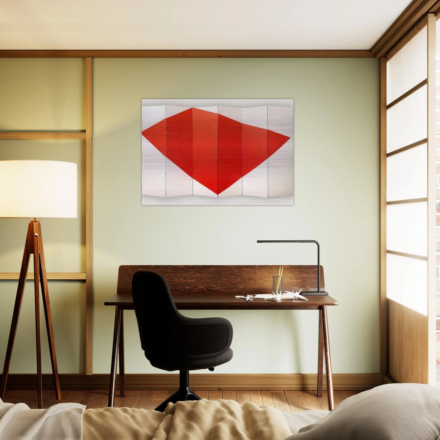 Correspondence Red-White, side B - 1966 - Leon Polk Smith Brushed Aluminum Print - 70x100 cm / 28x40 inches | Leon Polk Smith Aluminum Print | Leon Polk Smith Prints