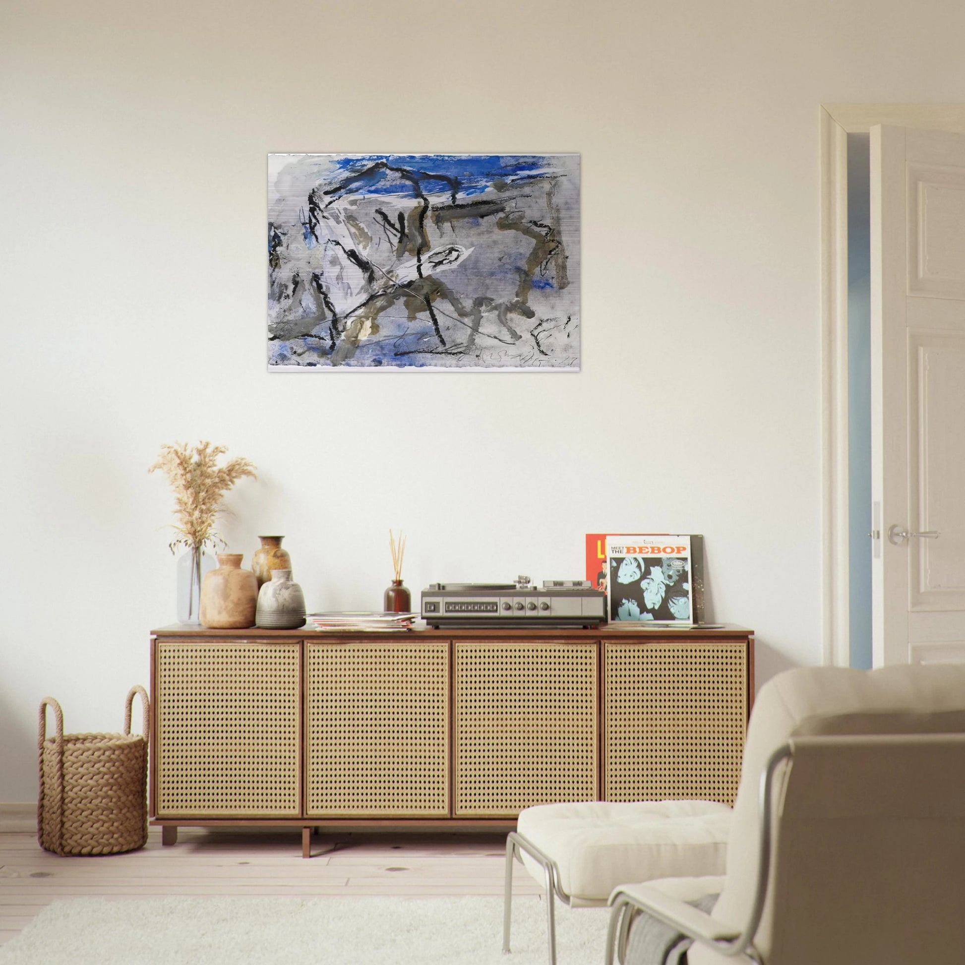 GE-11 - 1997 - Emil Schumacher Brushed Aluminum Print - 70x100 cm / 28x40 inches | Emil Schumacher Aluminum Print | Emil Schumacher Prints