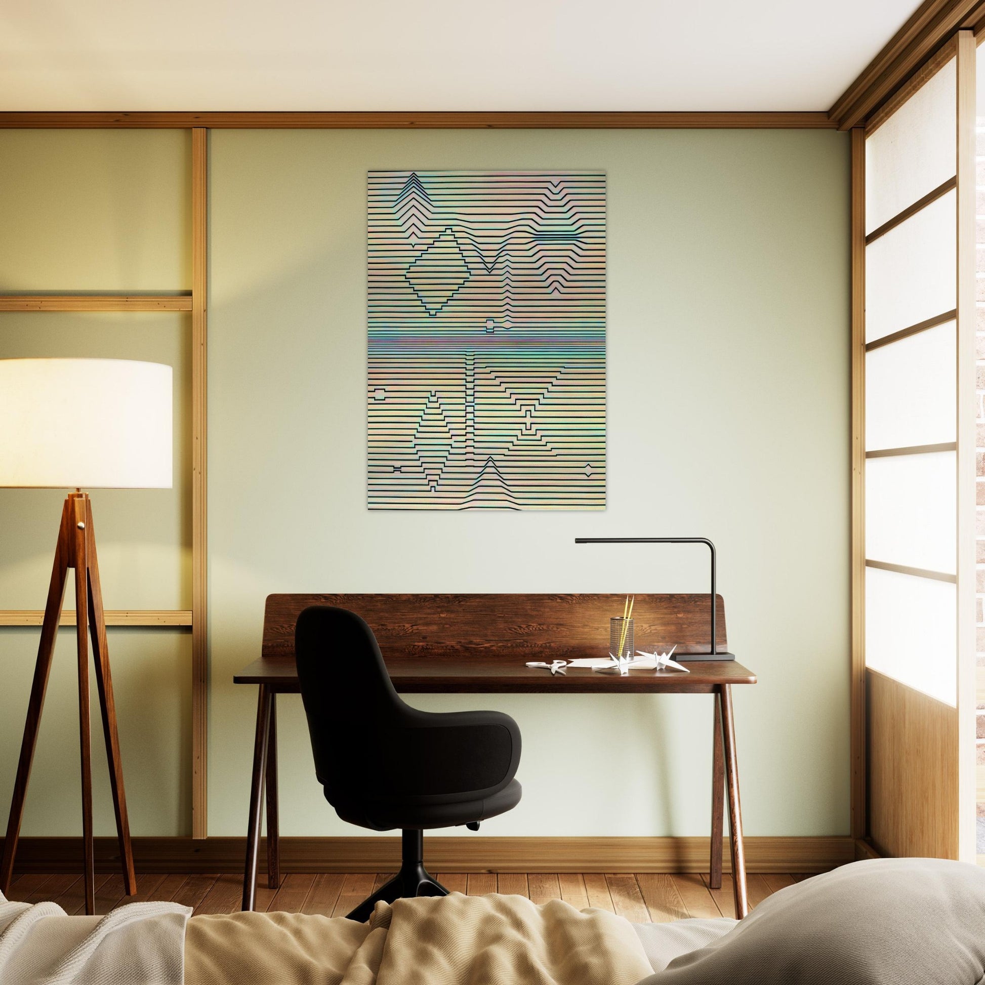 Birth - Victor Vasarely Brushed Aluminum Print - 70x100 cm / 28x40 inches | Victor Vasarely Aluminum Print | Victor Vasarely Prints