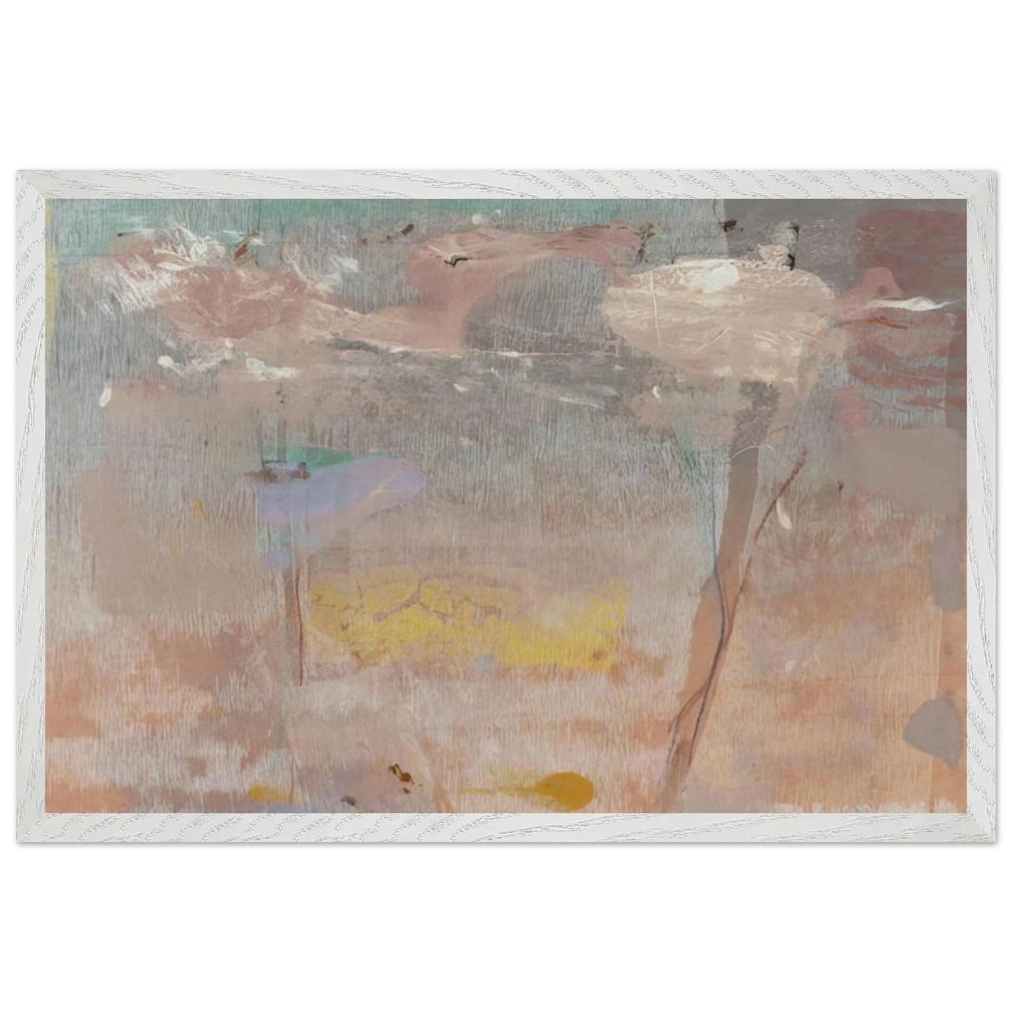 Helen Frankenthaler - Monotype I - 1981 Wall art - 30x40 cm / 12x16 inches - Premium Wooden Framed Poster With Fine Art Paper-canvas - Wood frame
