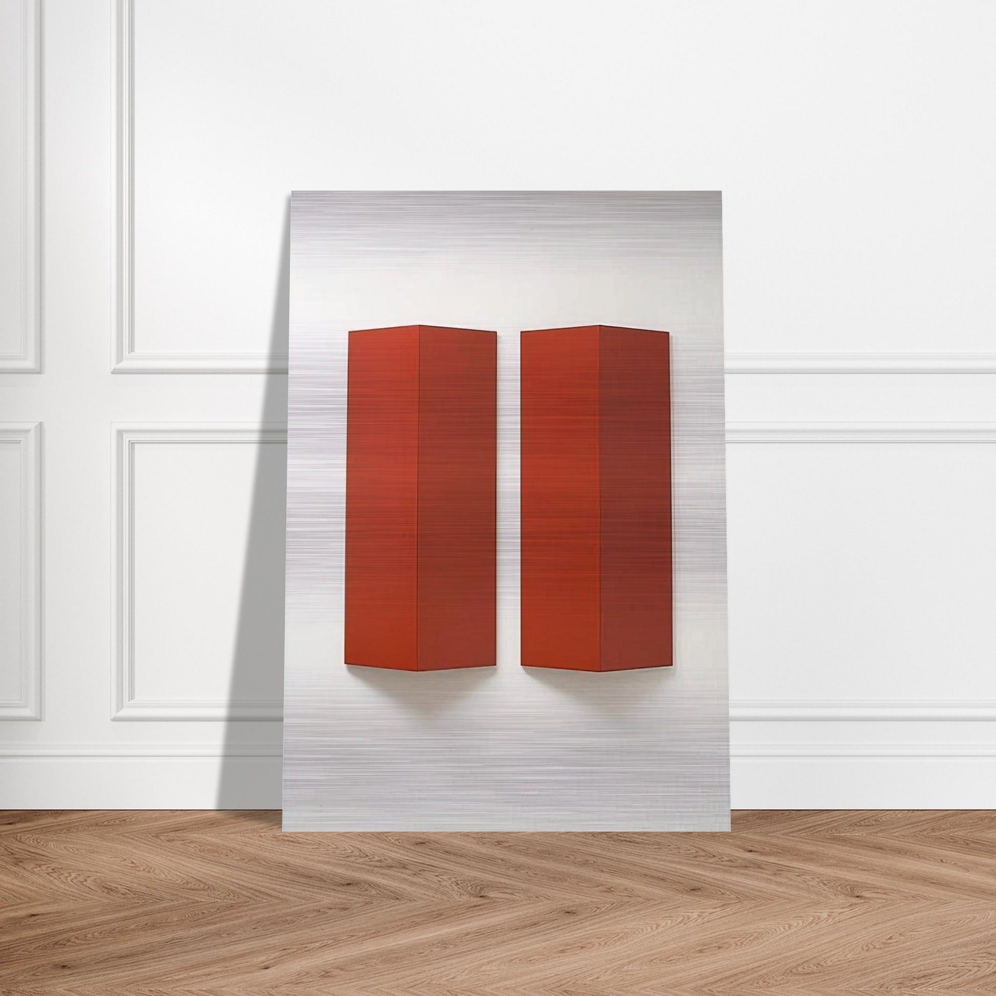 Relief, Series B - 1967 - Charlotte Posenenske Brushed Aluminum Print - 70x100 cm / 28x40 inches | Charlotte Posenenske Aluminum Print | Charlotte Posenenske Prints
