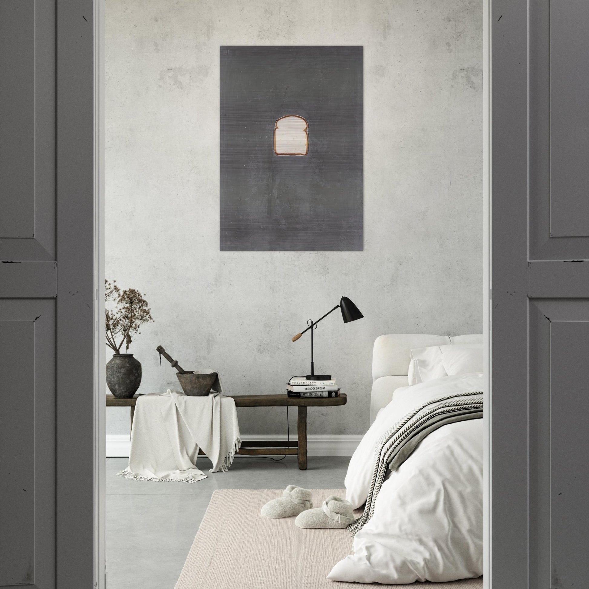 BREAD 1969 - Jasper Johns Brushed Aluminum Print - 70x100 cm / 28x40 inches | Jasper Johns Aluminum Print | Jasper Johns Prints