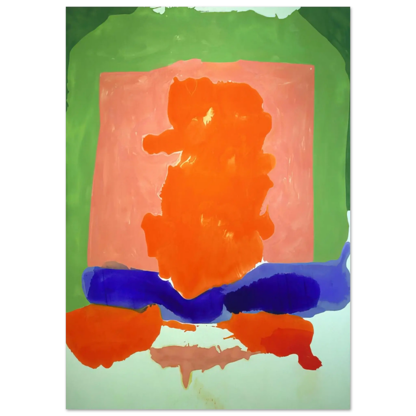 Helen Frankenthaler - Small s Paradise - 1964 Wall art - 60x80 cm / 24x32 Inches - Premium Wooden Framed Poster With Fine Art Paper - White frame