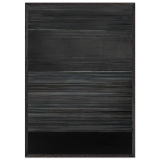 Peinture 324 x 181 cm 17 novembre 2008 - 2008 - Pierre Soulages 70x100 cm / 28x40 inches Framed Art Print – Black Wooden Frame