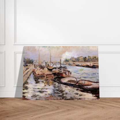 The Seine - 1867 - Armand Guillaumin Brushed Aluminum Print - 70x100 cm / 28x40 inches | Armand Guillaumin Aluminum Print | Armand Guillaumin Prints