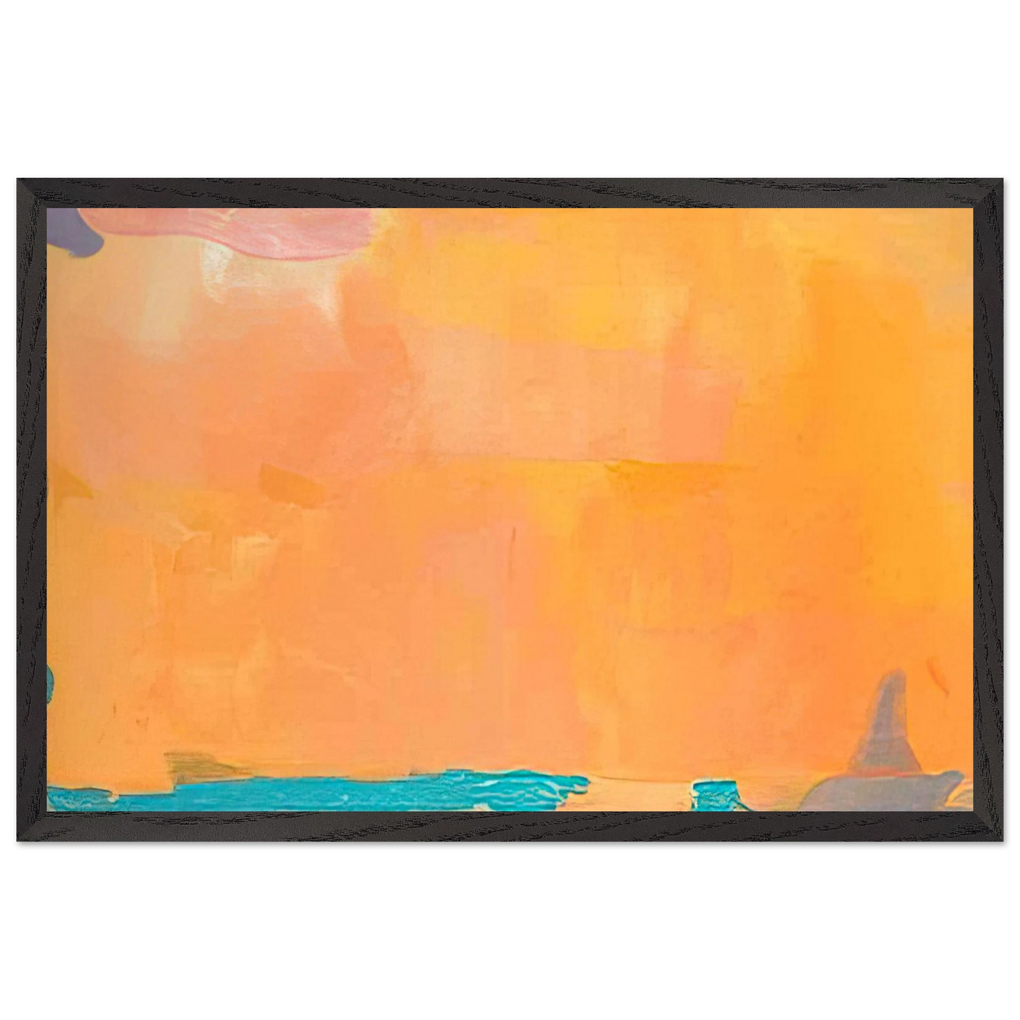 Helen Frankenthaler - Royal Fireworks - 1975 Wall art - 20x25 cm / 8x10 inches - Premium Wooden Framed Poster With Fine Art Paper-canvas - Wood frame