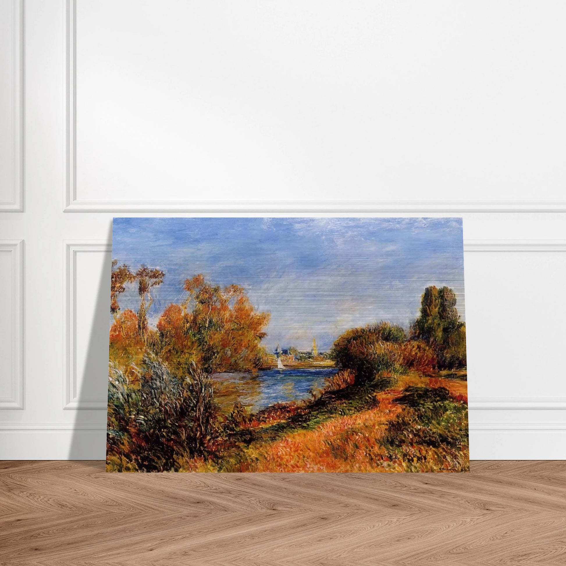 The Seine at Argenteuil - Pierre-Auguste Renoir Brushed Aluminum Print - 70x100 cm / 28x40 inches | Pierre-Auguste Renoir Aluminum Print | Pierre-Auguste Renoir Prints