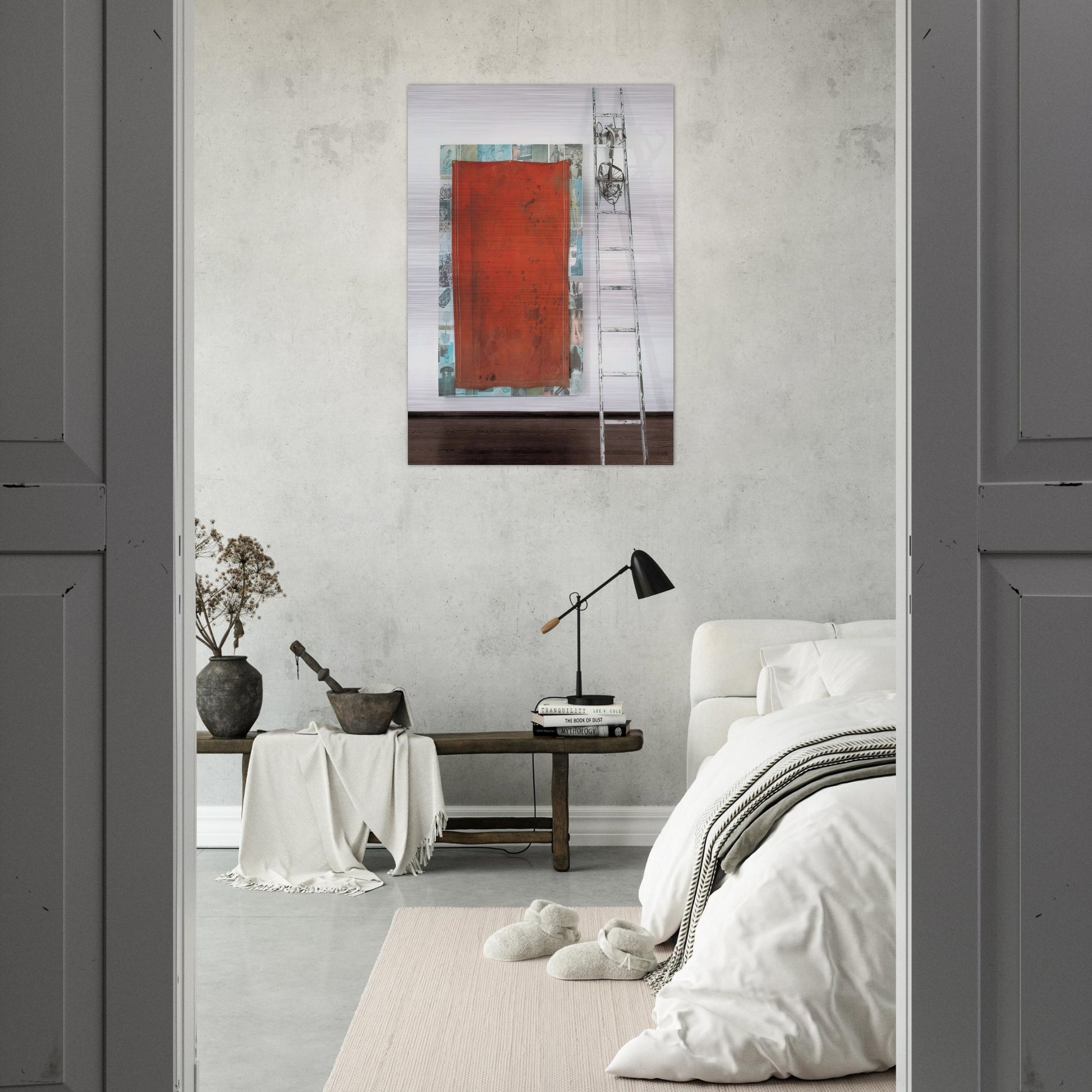 MANGO ICE CAVE SCALE 1977 - Robert Rauschenberg Brushed Aluminum Print - 70x100 cm / 28x40 inches | Robert Rauschenberg Aluminum Print | Robert Rauschenberg Prints
