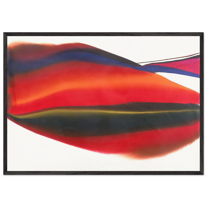 Phenomena Lands End - 1974 - Paul Jenkins 70x100 cm / 28x40 inches Framed Art Print – Black Wooden Frame