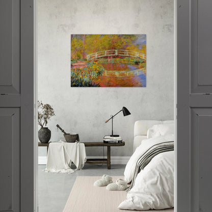 The Japanese Bridge The Bridge in Monet's Garden - claude monet Brushed Aluminum Print - 70x100 cm / 28x40 inches | claude monet Aluminum Print | claude monet Prints