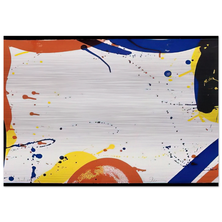 Abstract Composition  SF 61  - Sam Francis Brushed Aluminum Print - 70x100 cm / 28x40 inches | Sam Francis Aluminum Print | Sam Francis Prints