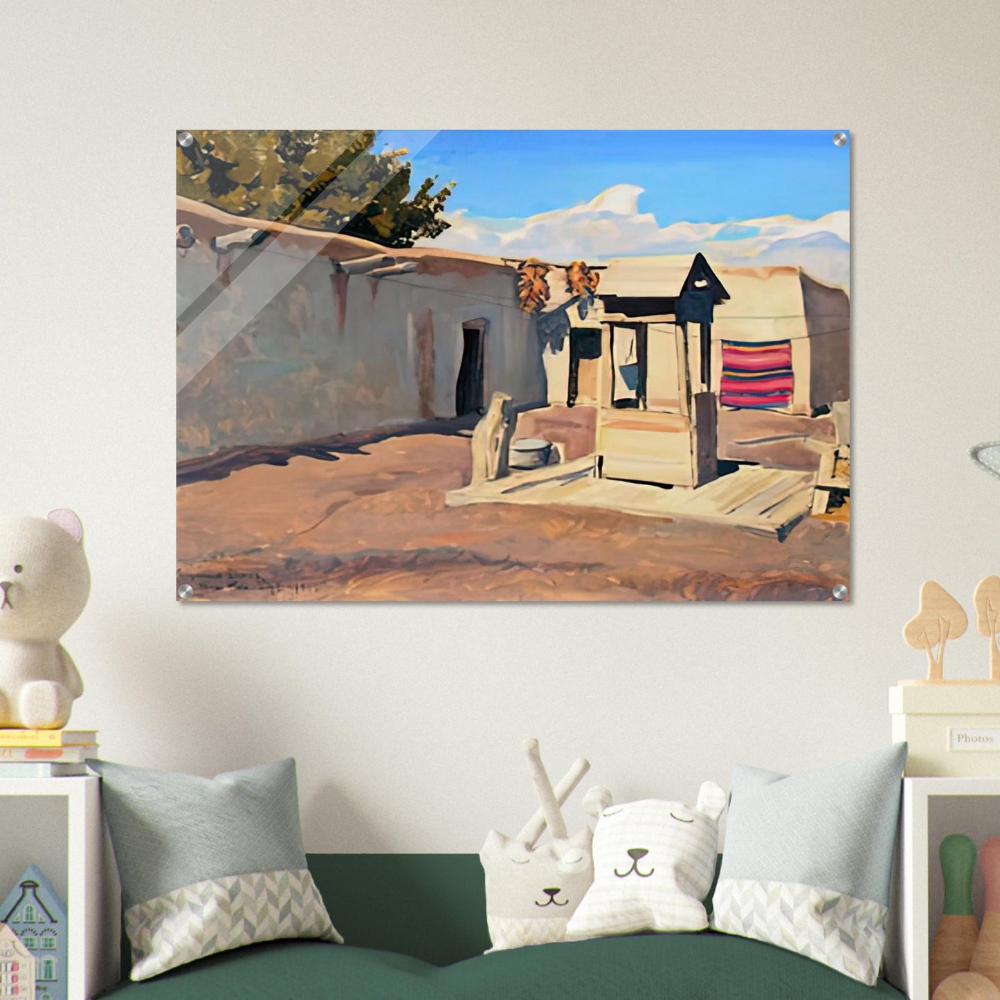 OLD PATIO 1931 - Maynard Dixon Acrylic Print - 70x100 cm / 28x40″ inches | Maynard Dixon Paintings