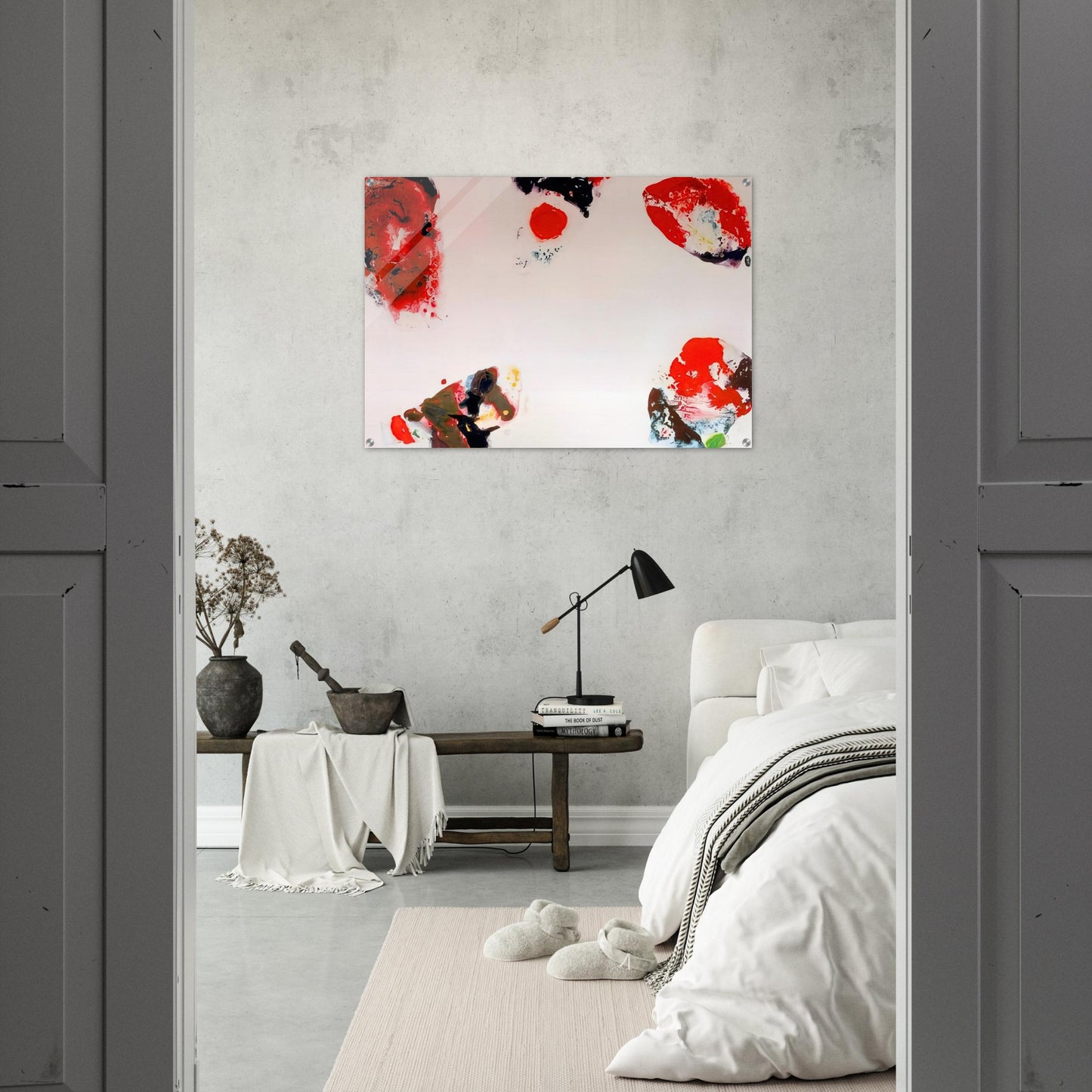 Berlin Red - Sam Francis Acrylic Print - 70x100 cm / 28x40″ inches