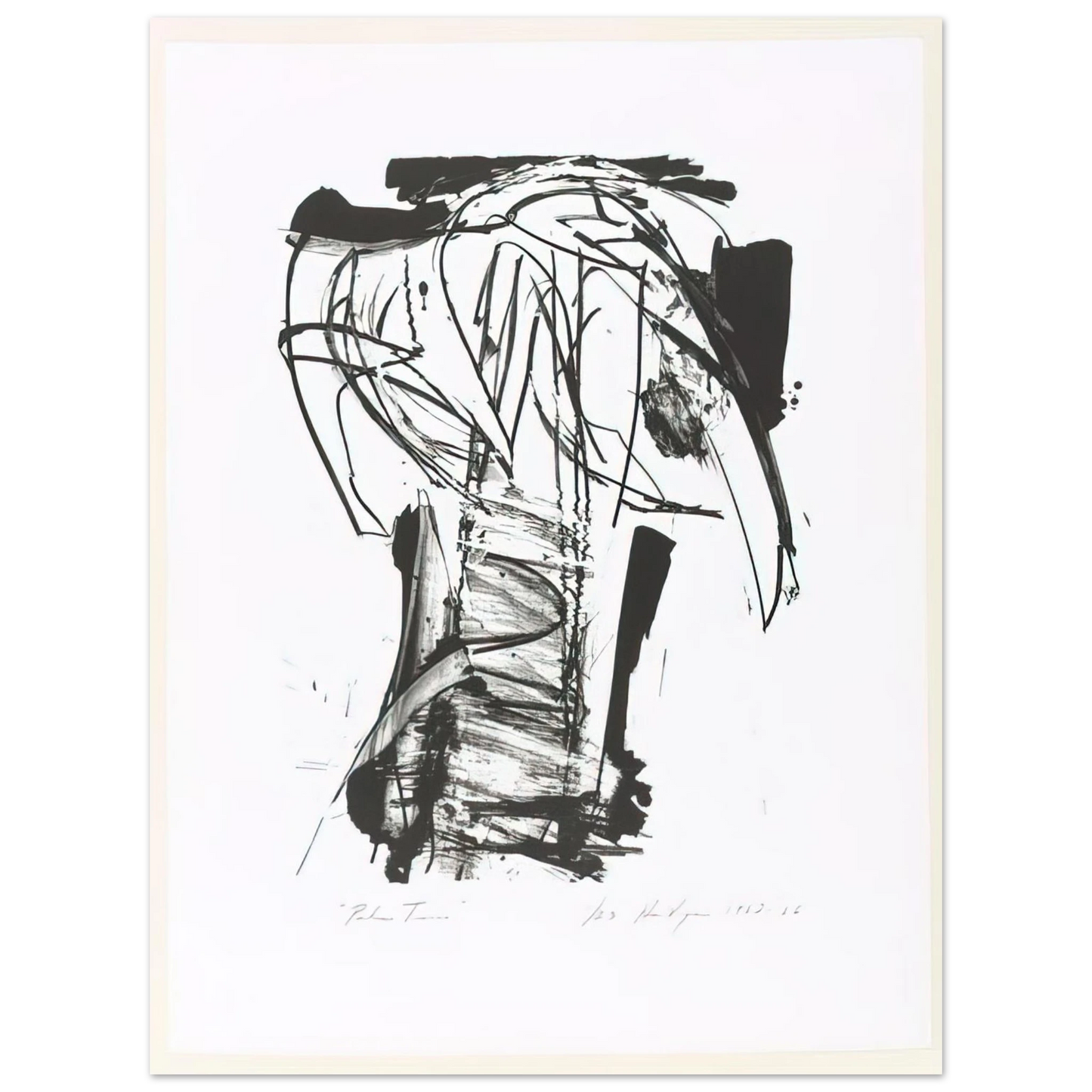 Grace Hartigan - PALM TREES FROM THE SERIES THE ARCHAICS 1966  75x100 cm / 30x40inches Fine Art Poster