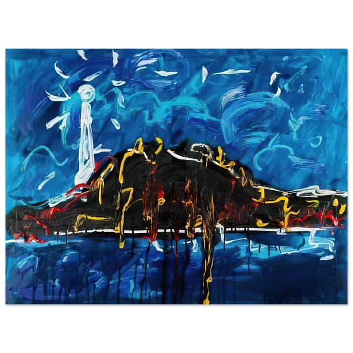 Mario Schifano - Il Vulcano - Art Informel  75x100 cm / 30x40inches Fine Art Poster