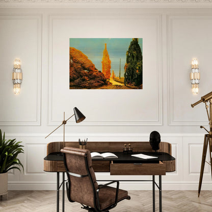 Lone Tree and United Trees - Max Ernst Brushed Aluminum Print - 70x100 cm / 28x40 inches | Max Ernst Aluminum Print | Max Ernst Prints