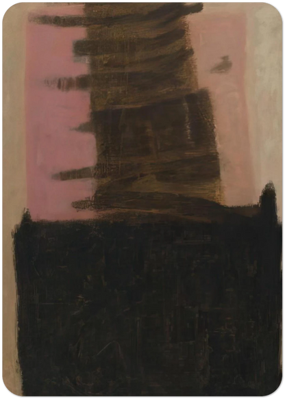 Composition in Black  Ochre - 1957 By Adja Yunkers Pack of 10 Post Cards | Adja Yunkers Post Cards | A6 (10.5 x 14.8 cm) - 4.1 x 5.8 inches