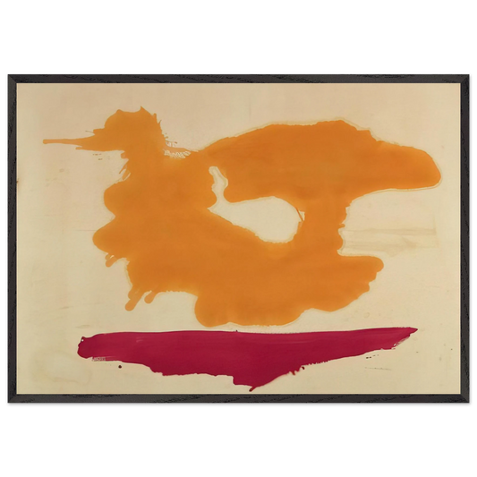 Only Orange - 1963 - Helen Frankenthaler 70x100 cm / 28x40 inches Framed Art Print – Black Wooden Frame