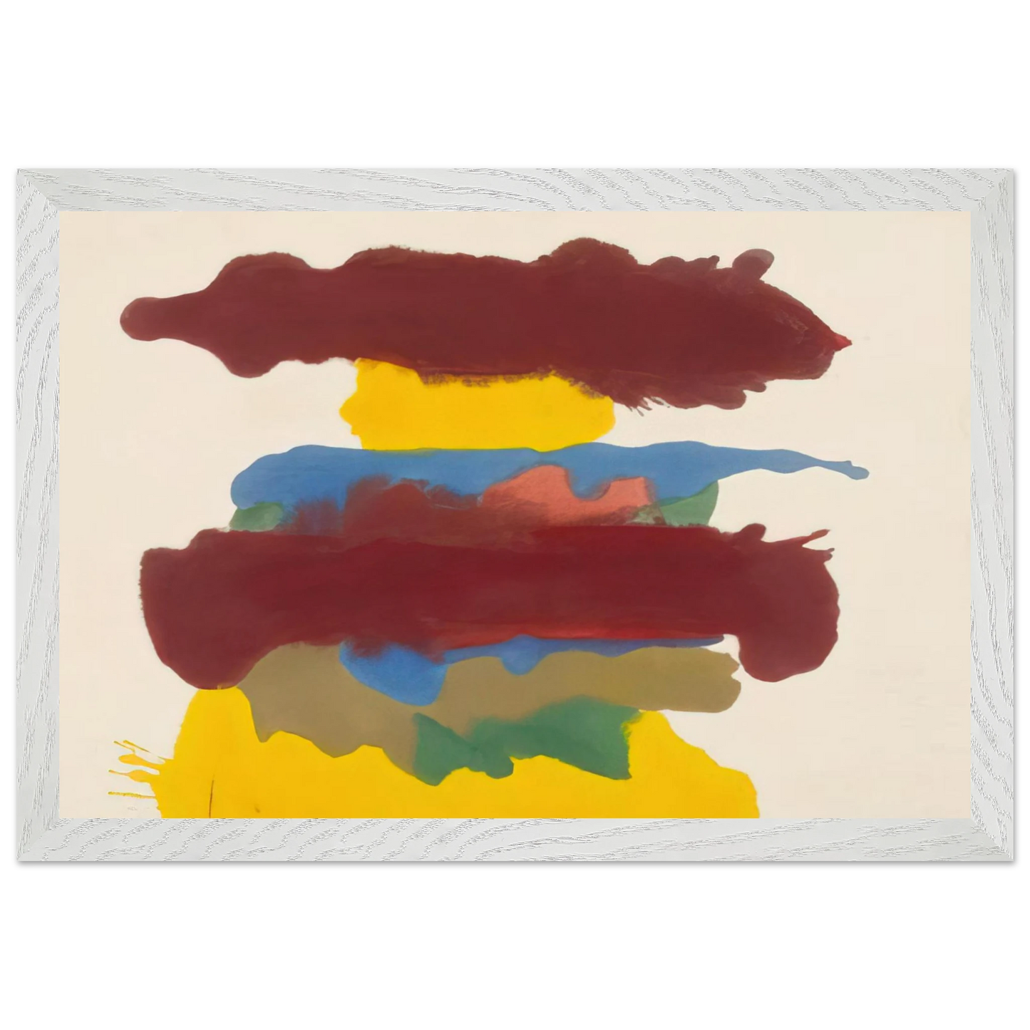 Helen Frankenthaler - Weather Change - 1963 Wall art - 45x60 cm / 18x24 inches - Premium Wooden Framed Poster With Fine Art Paper-canvas - Black frame