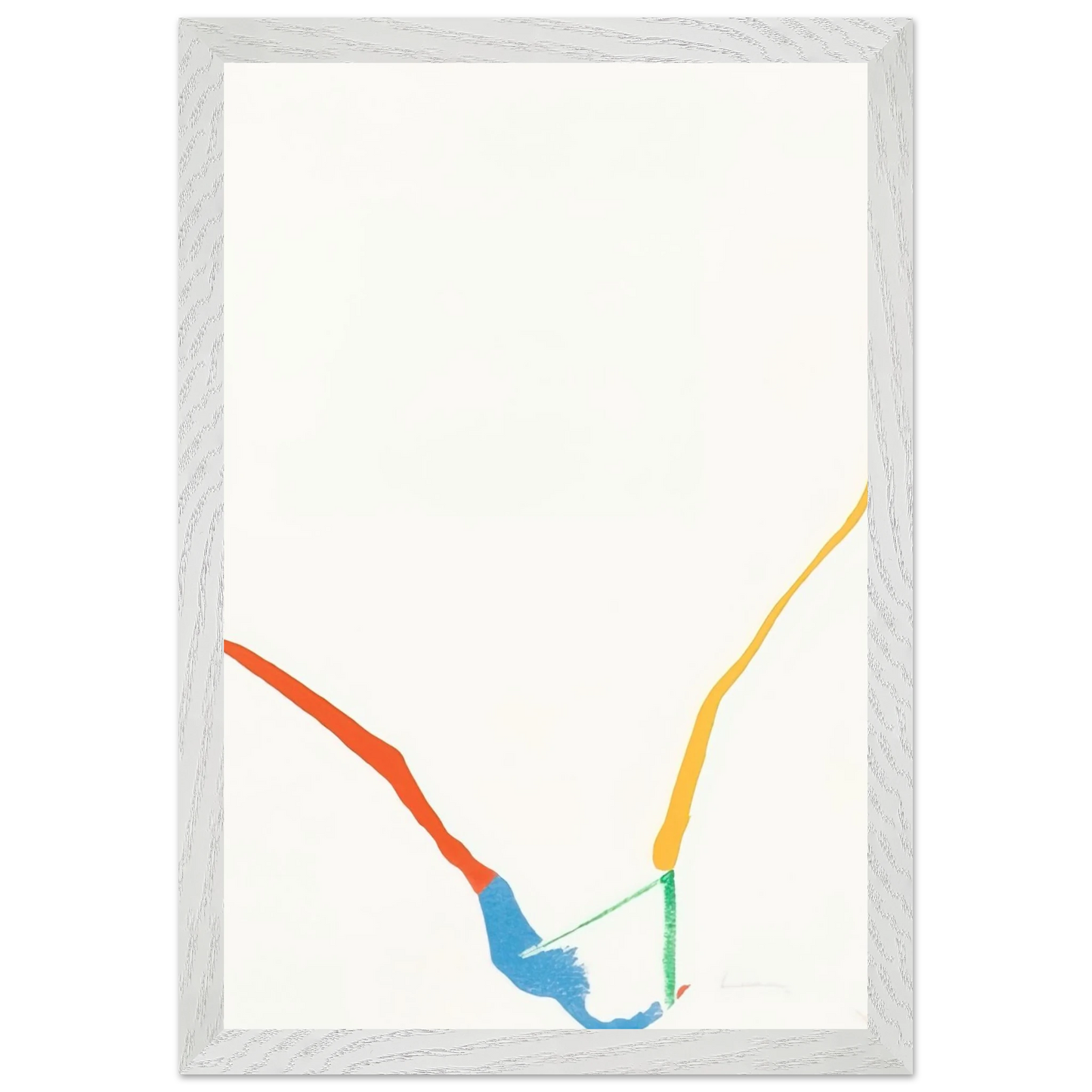 Helen Frankenthaler - What Red Lines Can Do - 1970 Wall art - 60x90 cm / 24x36 inches - Premium Wooden Framed Poster With Fine Art Paper-canvas - Black frame