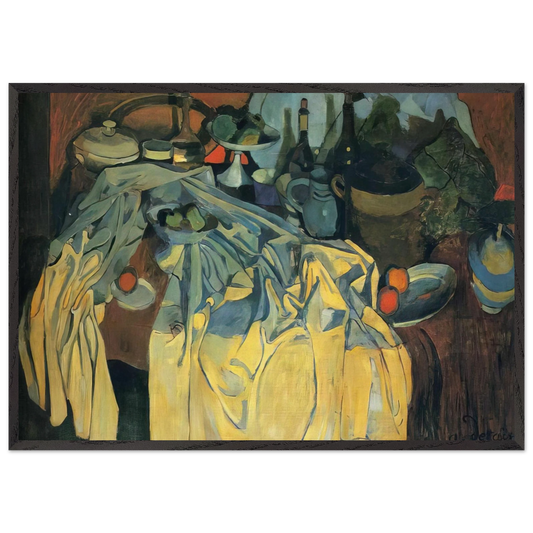 STILL LIFE ON THE TABLE 1904 - Andre Derain 70x100 cm / 28x40 inches Framed Art Print – Black Wooden Frame
