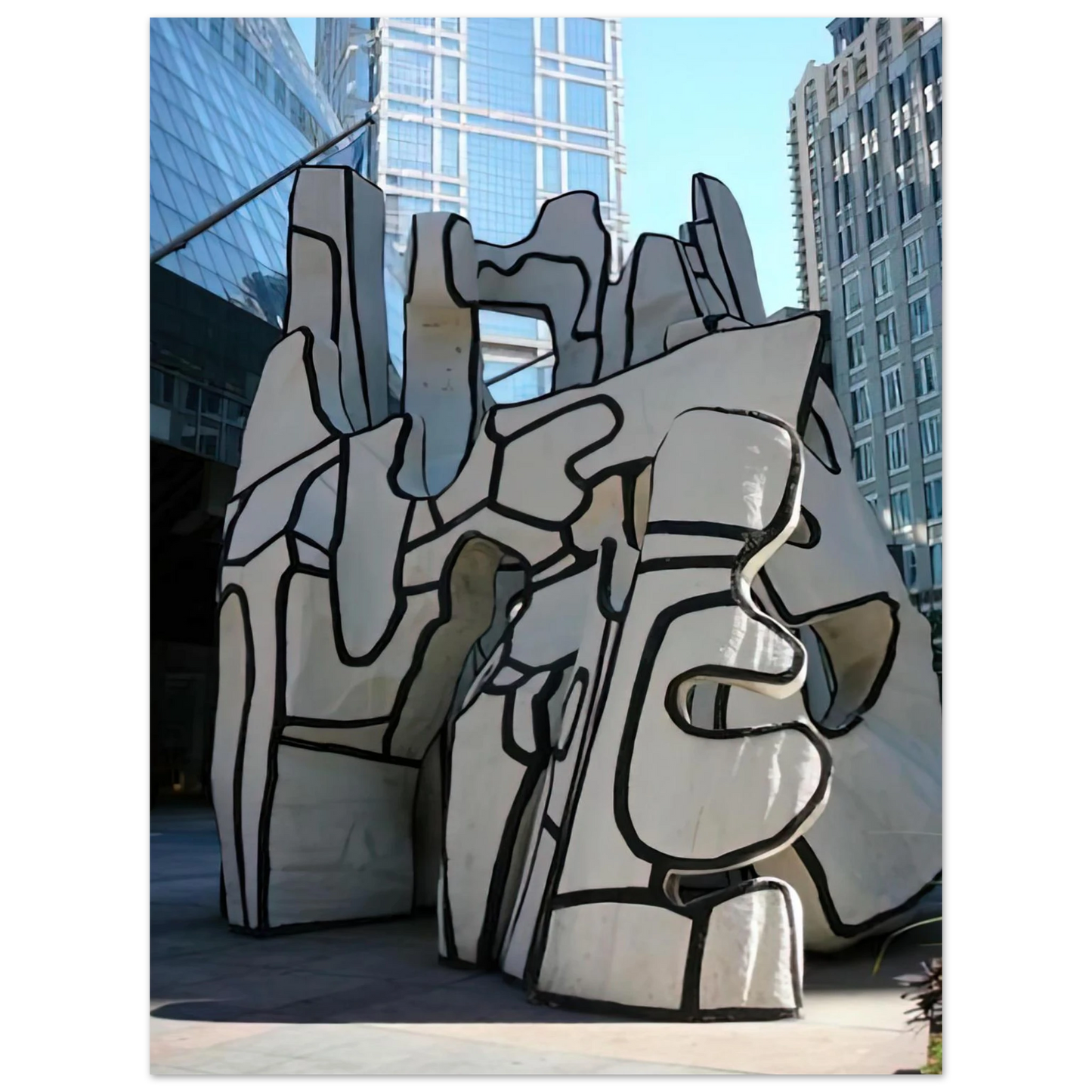 Jean Dubuffet - MONUMENT WITH STANDING BEAST 1984  75x100 cm / 30x40inches Fine Art Poster