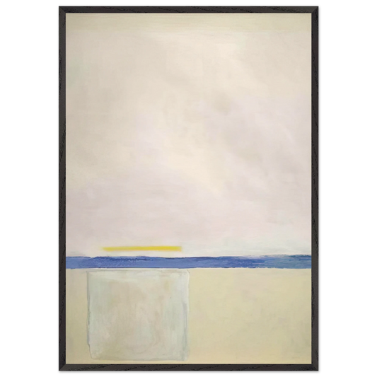 Low White Sun Box - 1965 - Theodoros Stamos 70x100 cm / 28x40 inches Framed Art Print – Black Wooden Frame